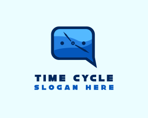 Chat Box Time logo design