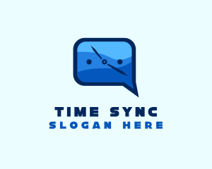 Chat Box Time logo design