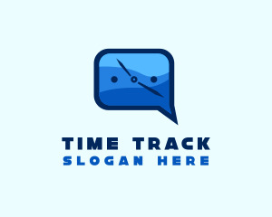 Chat Box Time logo design