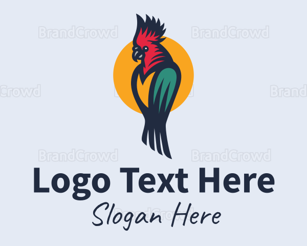 Colorful Parrot Cockatoo Logo