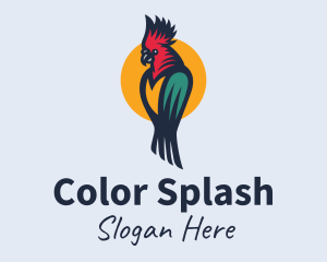 Colorful Parrot Cockatoo logo design