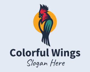 Colorful Parrot Cockatoo logo design
