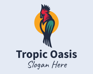 Tropic - Colorful Parrot Cockatoo logo design