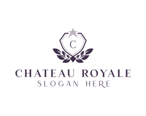 Wreath Royal Shield logo design