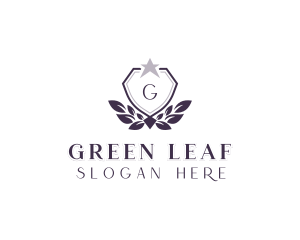 Wreath Royal Shield logo design