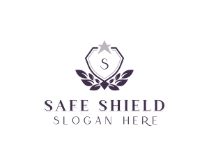 Wreath Royal Shield logo design