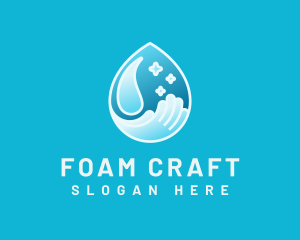 Foam - Waterdrop Hand Sanitizer logo design