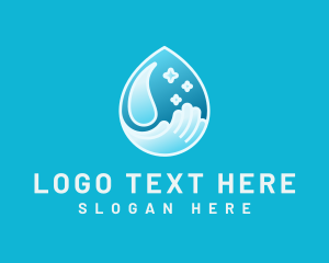 Foam - Waterdrop Hand Sanitizer logo design