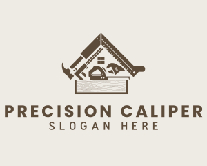 Caliper - Construction Tools Home logo design