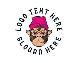 Animal - Urban Beanie Monkey logo design