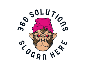 Urban Beanie Monkey logo design