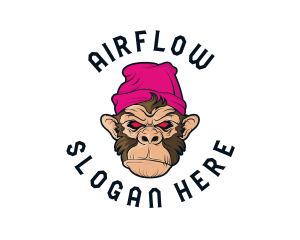 Urban Beanie Monkey logo design