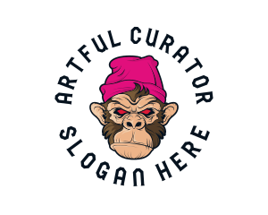 Urban Beanie Monkey logo design