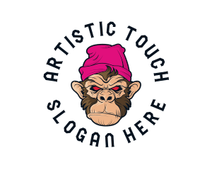 Urban Beanie Monkey logo design