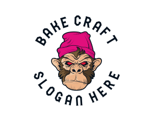 Urban Beanie Monkey logo design