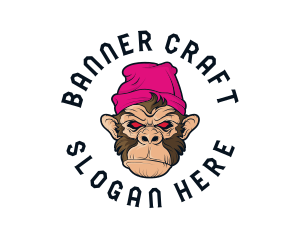 Urban Beanie Monkey logo design