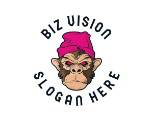 Urban Beanie Monkey logo design