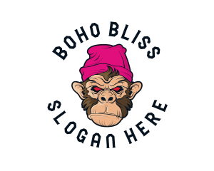 Urban Beanie Monkey logo design