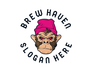 Urban Beanie Monkey logo design