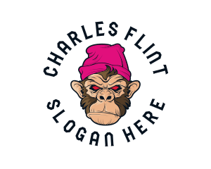 Urban Beanie Monkey logo design