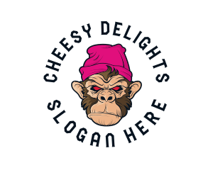 Urban Beanie Monkey logo design