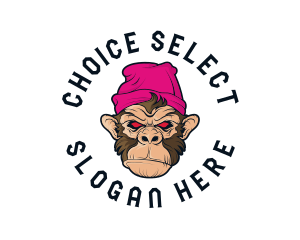 Urban Beanie Monkey logo design