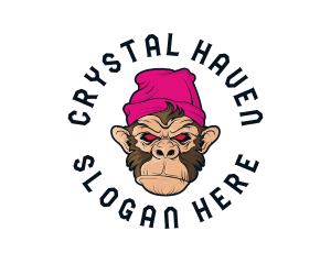 Urban Beanie Monkey logo design