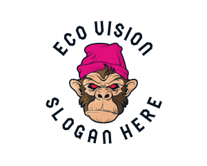 Urban Beanie Monkey logo design