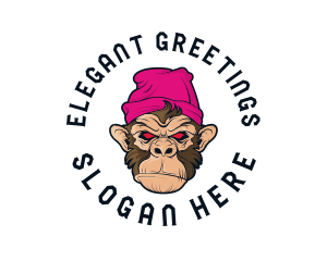 Urban Beanie Monkey logo design