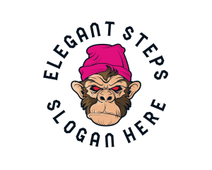 Urban Beanie Monkey logo design