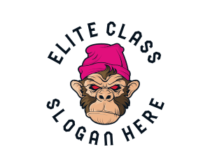 Urban Beanie Monkey logo design