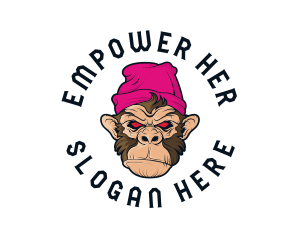 Urban Beanie Monkey logo design