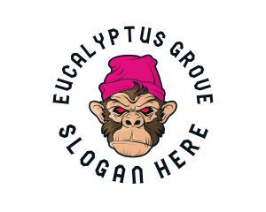 Urban Beanie Monkey logo design