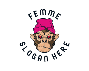 Urban Beanie Monkey logo design