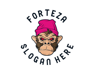 Urban Beanie Monkey logo design