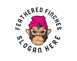 Urban Beanie Monkey logo design