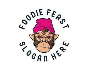 Urban Beanie Monkey logo design