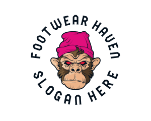 Urban Beanie Monkey logo design