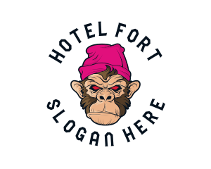 Urban Beanie Monkey logo design