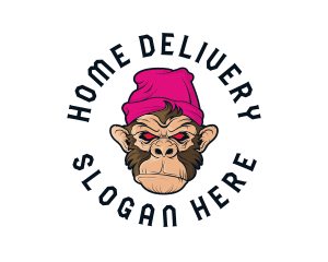 Urban Beanie Monkey logo design