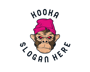 Urban Beanie Monkey logo design