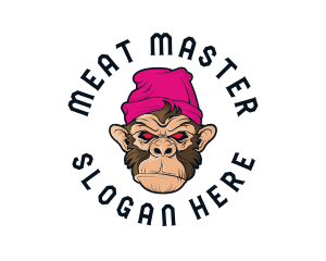 Urban Beanie Monkey logo design