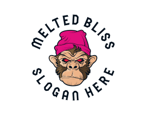 Urban Beanie Monkey logo design