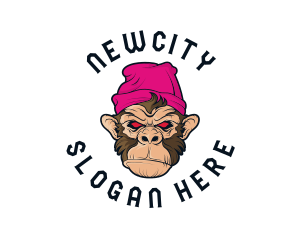 Urban Beanie Monkey logo design