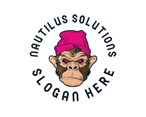 Urban Beanie Monkey logo design