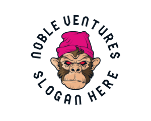 Urban Beanie Monkey logo design