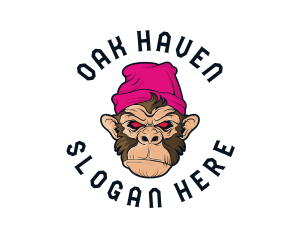 Urban Beanie Monkey logo design