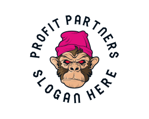 Urban Beanie Monkey logo design