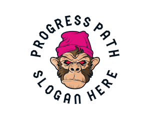 Urban Beanie Monkey logo design