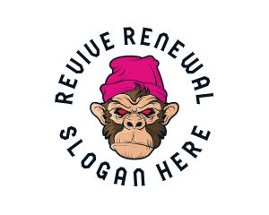 Urban Beanie Monkey logo design